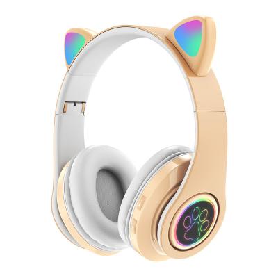 China Noise Canceling OEM Noise Canceling BT Headphones Over Neck Band Stereo Wireless Gym Cat Ear Headset Anti Ear Failing For Living for sale