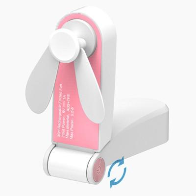 China Practical Personalized Pocket Handheld Electric Mini Portable Foldable Fan Rechargeable Battery Usb Outdoor Foldable Small Fans for sale