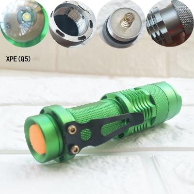 China Outdoor Hiking Camping Mini Flashlight Waterproof LED Lanterna 5 Colors 1 Modes Zoomable LED Torch Penlight AA 14500 for sale