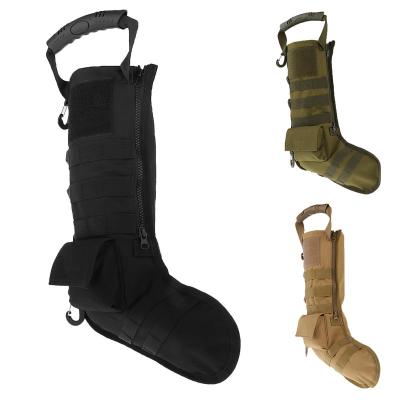 China Hot Popular Wholesale Christmas Tactical Stocking Polyester Waterproof Nylon With Molle for sale