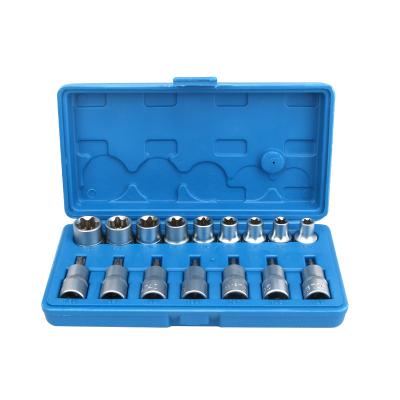 China Durable 16PCS 1/2 Inch Bit Socket Sets CRV Tool Kit Car Repair ToolsTorx Bit Set for sale