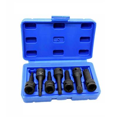 China Factory Price Durable Professional 7PCS Air Impact Socket&Bits Set CR-MO for sale