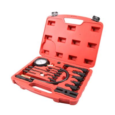 China Suitable for 17Pcs Cars Auto Tractor TDI Diesel Engine Compression Tester CDI Diagnostic Test Pressure Gauge Kit for sale