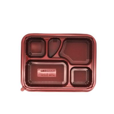 China Large Chinese Personalized Printed Sourcing Large Microwave Multi Compartment PP Plastic Stocked Bento Lunch Box Material for sale