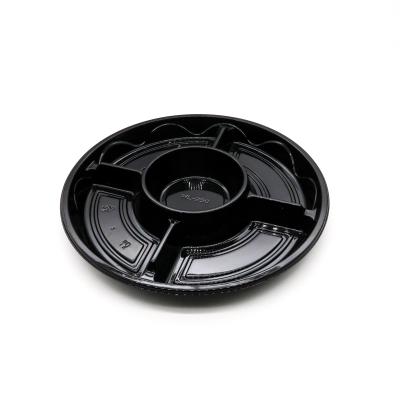 China Fogproof Hot Selling Customizable Round 4 Compartment Party Tray for sale