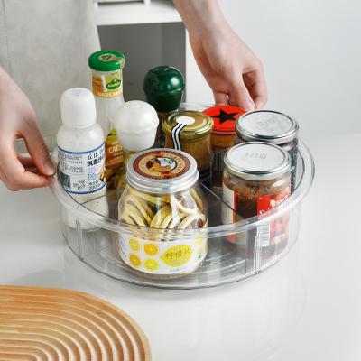 China Modern Modern Storage Racks Revolving Spice Shelf Organizer With Lazy Susan Jars Kitchen Organizer Around Acrylic Revolving Organizer for sale