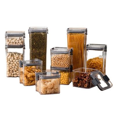 China Viable Accessories Different Capacity Kitchen Storage Box Food Container Jars Plastic Sealed Transparent Boxes for sale