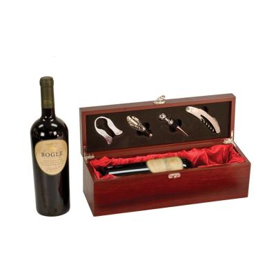 China Custom Made Simple Wooden Wine Bottle Wine Gift Box Handmade Hot Selling for sale