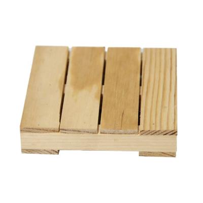 China Creative Non-Slip Wooden Pallet Non-Slip Wooden Coaster Tray Insulation Cup Mat for sale