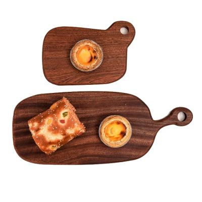 China Viable Simple Style Cheese Board Ebony Walnut Acacia Solid Wood Bread Boards for sale