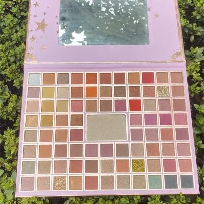 China New Waterproof 83 Colors Shimmer Eyeshadow Bow Pearl Pink Eyeshadow Palette Cosmetics Custom Logo for sale