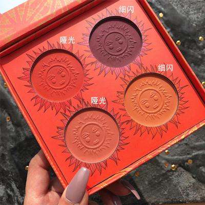 China Private Label 5 Colors Waterproof Vegan Long Lasting High Pigment Makeup Blush Powder for sale