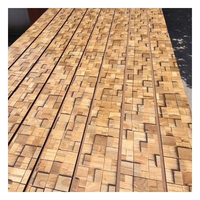 China Moisture Proof Split Panel 1220*2440*18mm/Wooden Slat Wall Display/Supermarket Shelves/MDF Slatwall Brick Pattern Wall Panel for sale