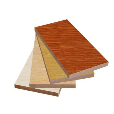 China Decorative 18mm Wood Grain Wall Panel Particle Board Moisture Proof Faced Melamine Laminated MDF Board for sale