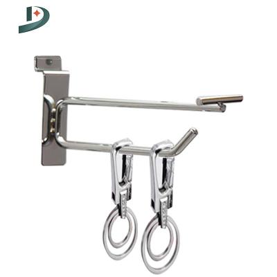 China Minimalist Strong Bearing Electroplating Hook Pegboard Shelf Hanging Bipolar Metal Wire Display Hook for sale