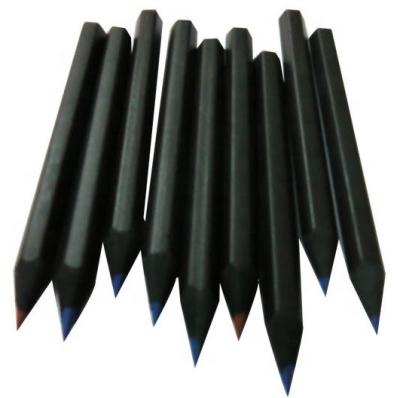 China Office & School Pencil Shape Promotional Black Wooden Hexagon Shape Color Pencil For Kids Painting for sale