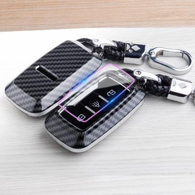 China Carbon Fiber Car Key Cover Case Shell For Chery Jetour X70 X90 X95 2020 2021 2022 Car-styling Remote Keyless Accessory for sale