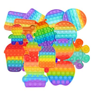 China Relieve stress 2022 hot new products simple fidgety person rainbow among us popular noise toy push bubble fidgety person toy for sale