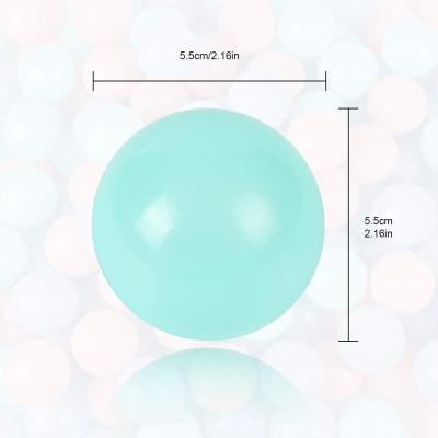 China Smooth Surface and No Burrs Hot Selling Transparent Clear Colorful Pit Ball Playground Accessories Plastic Indoor Ocean Soft Balls for sale