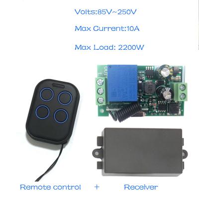 China Modern Universal AC85- 250V 110V 220V 1CH 433Mhz Switch Relay Module Wireless Remote Control Receiver For Garage Door Gate Motor for sale