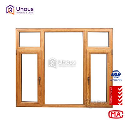 China Swing New Design High Quality Aluminum Wood Frame Window for sale