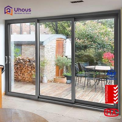 China modern modern house exterior windows and doors security patio door aluminum glass sliding door for sale