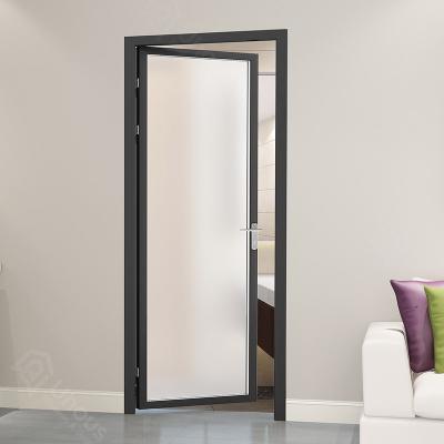 China Modern Design Casment Door Aluminum Glass Swing Door / Toilet Door for sale