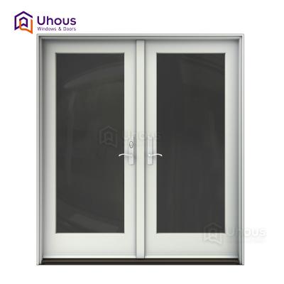 China New Design Double Swing Glass Door Hinged Aluminum Swing Door for sale