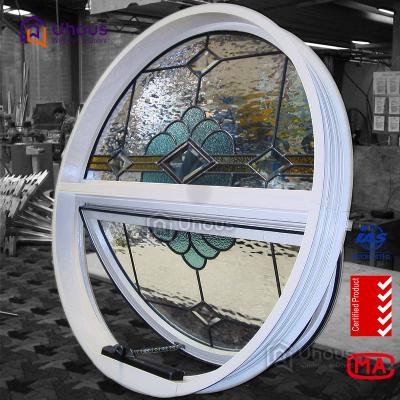 China Folding Round Round Screen Window Aluminum Glass Windows for sale