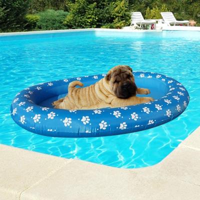 China Inflatable Doggie Pool Float Toy Raft Pet Women Dog Raft Dog Float Pool for sale