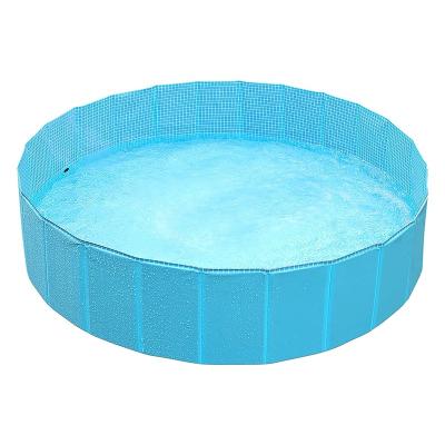 China Portable OEM Stocked 60/80/120/160 Cm Waterproof Collapsible Dog Pet PVC Bath Pools for sale