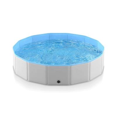 China Portable OEM Stocked 160 / 180 Cm Waterproof Collapsible Dog Pet PVC Bath Pools for sale