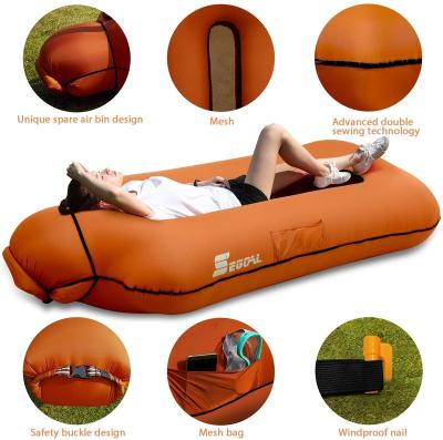 China 2020 Ergonomic Women's Sofa Beach Bed Camping Chair Inflatable Air Sofa Couch Hammock With Pillow for sale