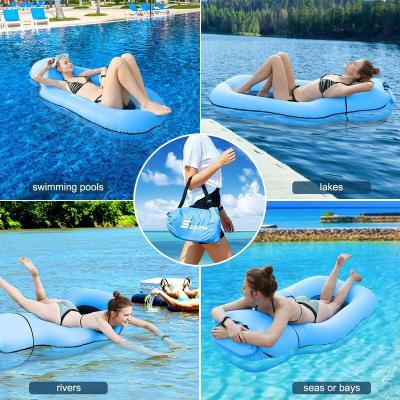 China Women Sofa Chair Inflatable Water Hammock Floating Raft Swimming Ring Pool Toy For Adults And Kids for sale