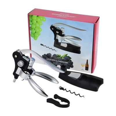 China Viable Lever Corkscrew Rabbit Wine Opener Promotional Gift Set, Prevmium Wine Opener Set for sale