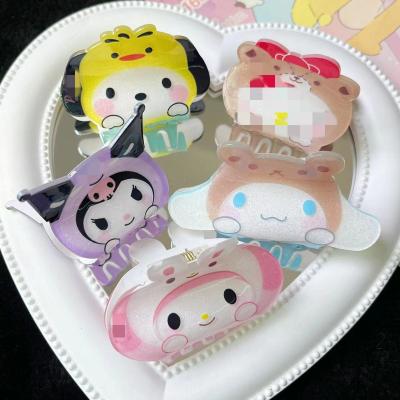 China New Anime Hair Decoration Cartoon Cute Girls Hairpin Brain Grab Clip Melody Cat Dog Back Hair Clip Wig Hair Accessories for sale