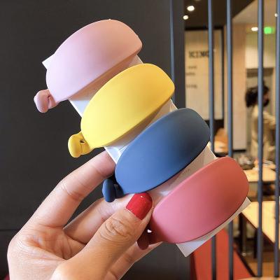 China Korean frosted vertical hair band banana clip candy color clip ladies back top ponytail hair spoon accessories grab hair clips for sale