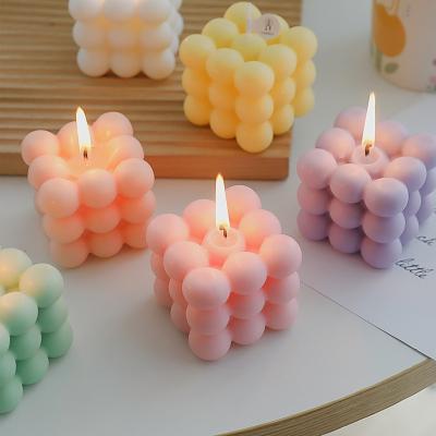 China Creative Romantic INS Romantic Hot Selling Aromatherapy Candles Birthday Parties Rubik's Ball DIY Cube Scented Candles for sale