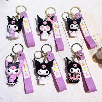 China Kulomi 2023 New 3D Cartoon Anime Characters Fashionable Creative Japanese Soft Bag Pendant Melody Keychain Plastic Key Chain Crossdressing for sale