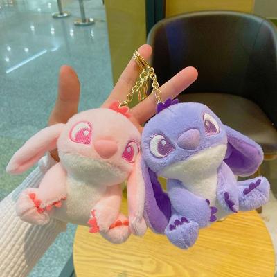 China New Fashionable Cute Plush Stuffed Doll Toys Couple Bag Plush Pendant Stitch Key Chain Key Chain for sale