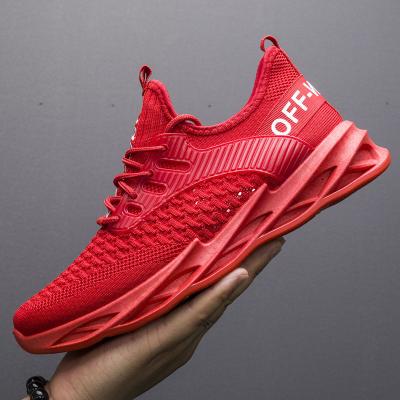 China CUSHIONING New Model Hot Selling Sport Shoes Mesh Fly Knitted Surface Breathable Rubber Men's Sports Shoes for sale