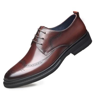 China CUSHIONING Stylish Men Shoes First Layer Cowhide Pigskin Rubber Bottom Leather Brogues Shoes Handmade Mens for sale