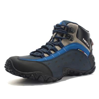 China CUSHIONING durable cowhide breathable rubber shoes hiking men outdoor hiking shoes for man for sale