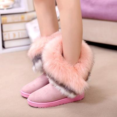 China Hot Selling Thermal Velvet Women's Shoes Winter Boots Fashion Fur Boots For Women for sale