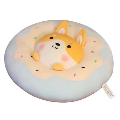 China Nondisposable Cute Rabbit Pillow Donut Cushion Pig Doll Plush Toy Bed Sleeping Pillow Girl Heart Doll for sale