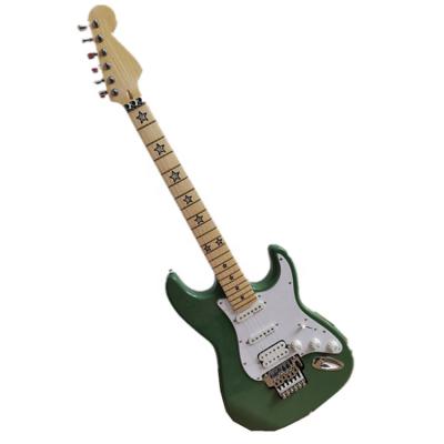 China St exquisite green guitar body electric guitars made in China, with maple fingerboard for sale