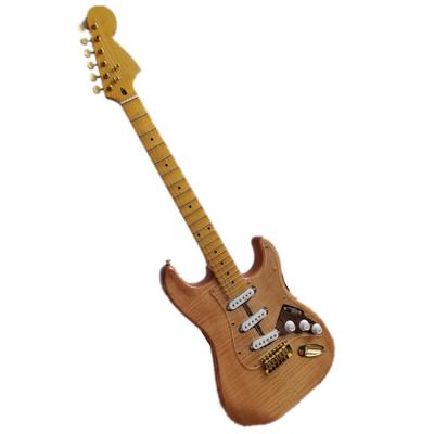 China Exquisite Flame Maple Veneer St Guitar Electric Guitars Made in China, with Maple Fingerboard for sale