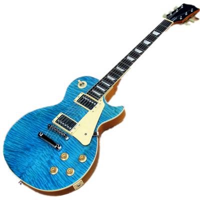 China OEM Musical Brand Huiyuan Player Blue Electric Guitar With Rosewood Fingerboard, Can Be Customized for sale