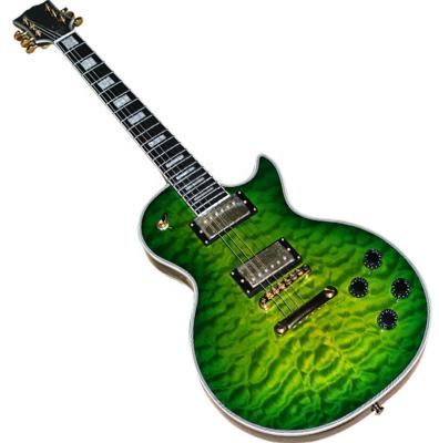 China Reasonable electric guitars lp electric guitar china brands with gold hardware, quilted maple veneer for sale