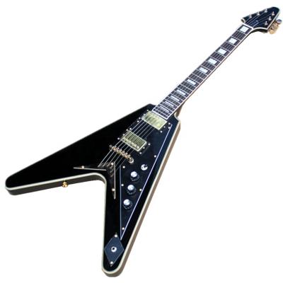 China Huiyuan Exquisite Vol v Ebony Fingerboard Electric Guitar with Frets Binding, String Through Body Bridge for sale